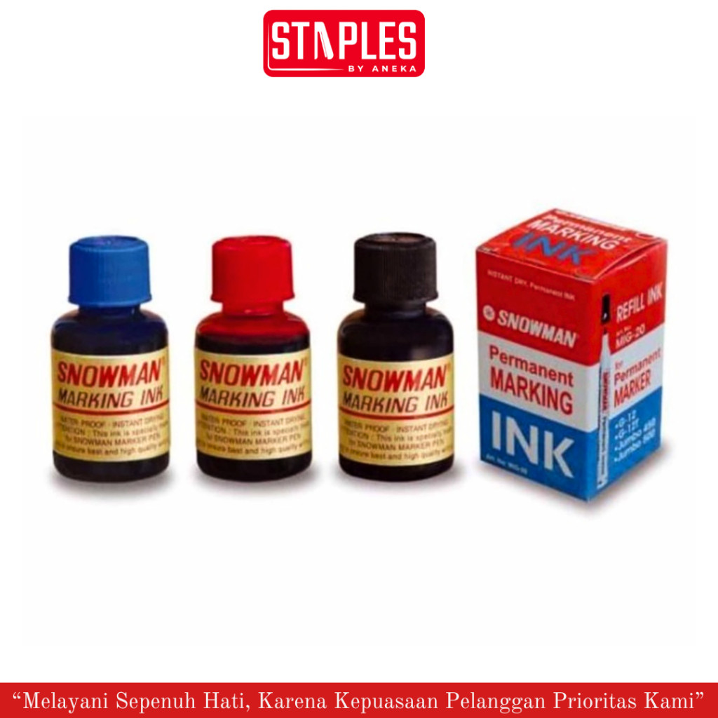 

Isi Ulang Tinta Permanen / Refill Ink Spidol Snowman Permanen Marking Ink / Refill Sidol Tinta Permanent