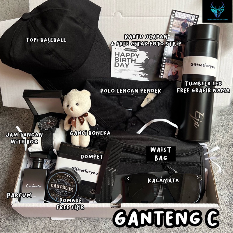 HAMPERS GIFT SET COWOK / KADO ULTAH COWOK / KADO BUAT KESAYANGAN / KADO MANLY / KADO SAJADAH / KADO 