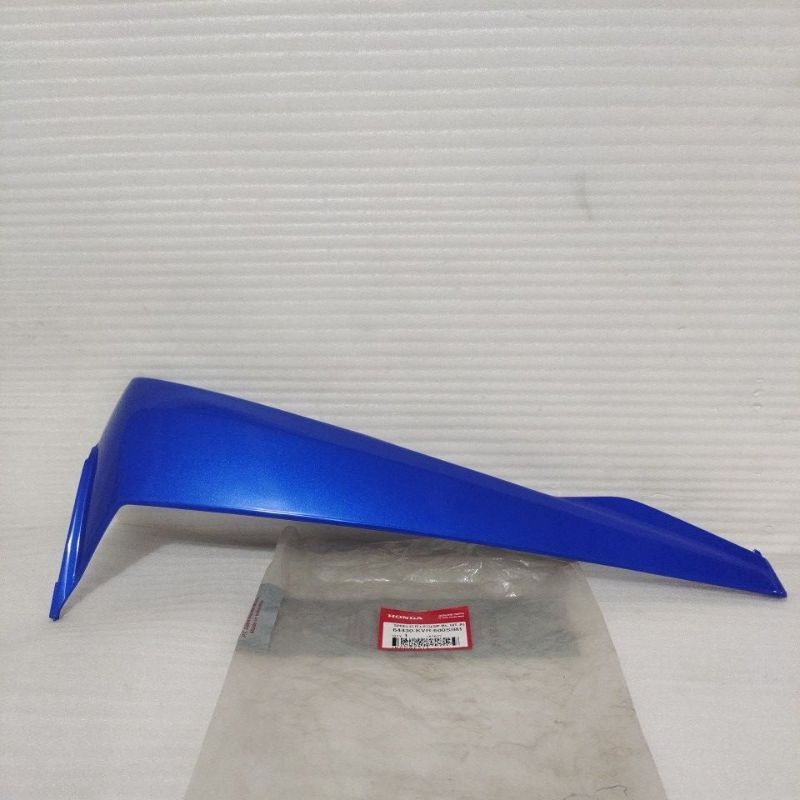 Cover Body Tebeng Sayap Legshield Luar Biru Kanan Honda Revo 100 Lama Old Original 64430-KVR-600SBM 
