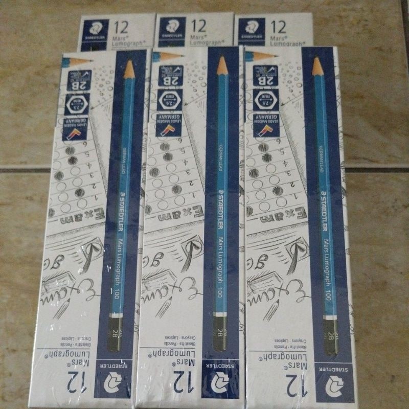 

(PAKET HEMAT) PENSIL 2B STEADLER PER 6 PACK /MARS LUMOGRAPH 100/PENSIL UJIAN KOMPUTER