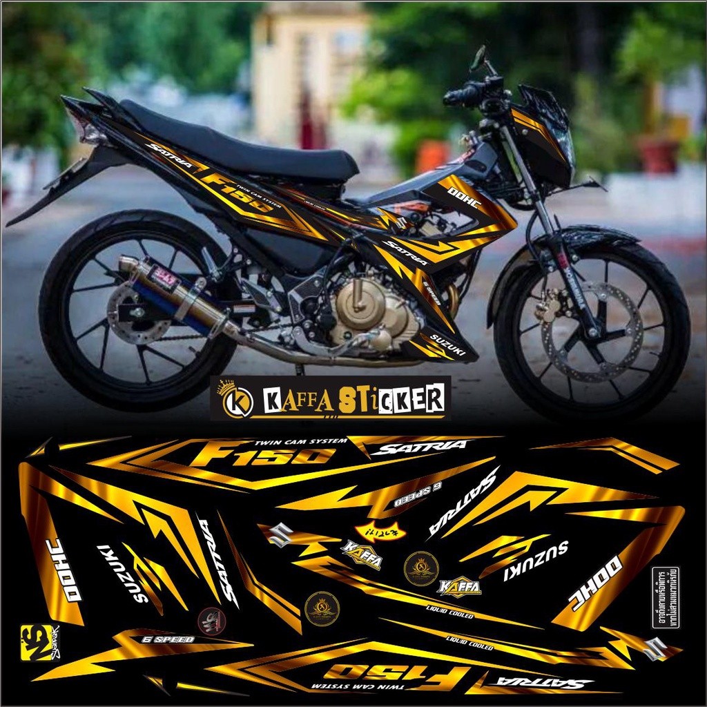 VARIASI POLET MOTIF Sticker Striping Satria FU Facelift - Striping Satria Fu Facelift Motif Racing H