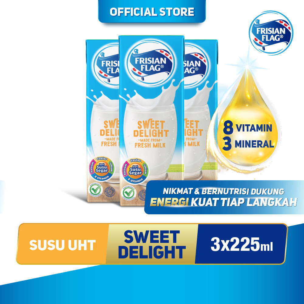 

Frisian Flag UHT Sweet Delight 225ml x3