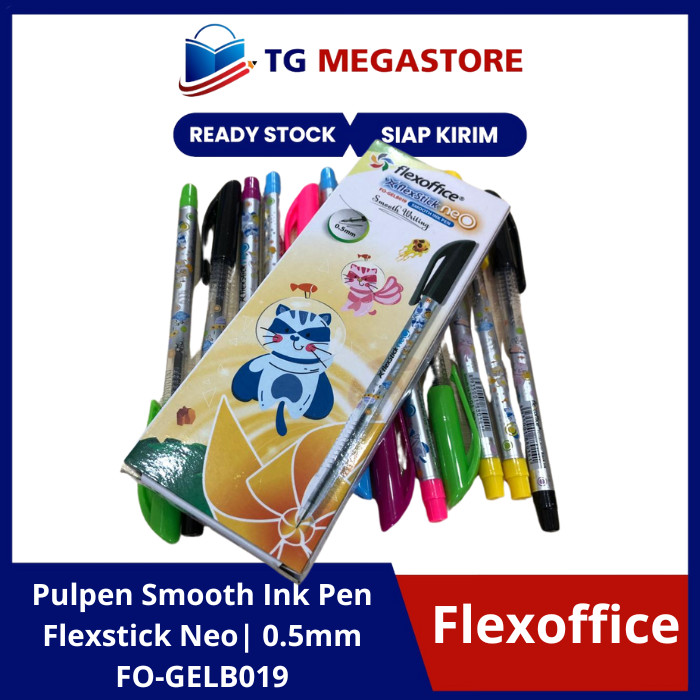 

Pulpen Flexoffice Smooth Ink Pen Flexstick Neo 0.5mm Hitam - FO-GELB019