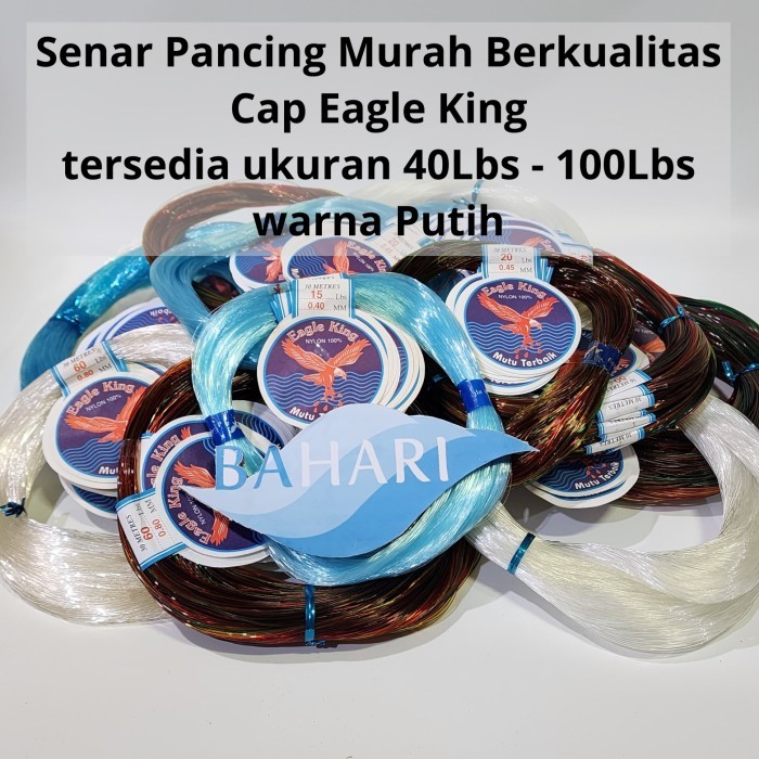 Senar Pancing Murah cap EagleKing (PUTIH) No 40 Lbs, 50 Lbs, 60 Lbs, 70 Lbs, 80 Lbs, 90 Lbs, 100 Lbs