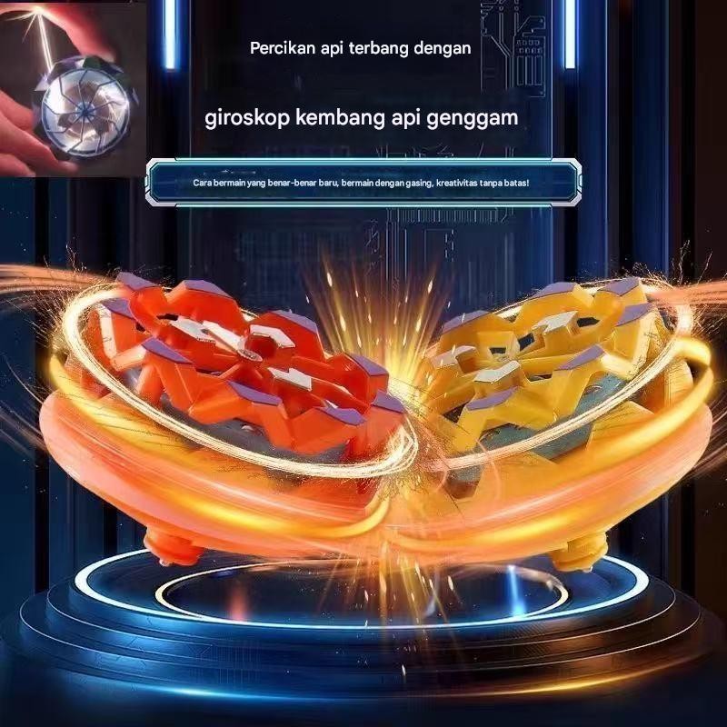 Mainan gasing kembang api baru/mainan anak untuk siswa sekolah dasar/Beyblade Ajaib Warna-warni Berc