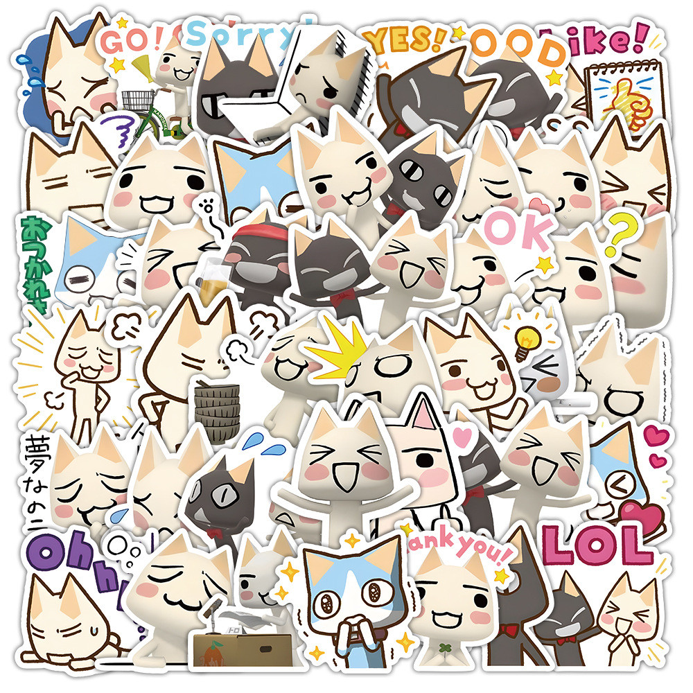 

10/30/50PCS Cute Inoue Toro Stickers Cartoon Cat Meme Sticker Funny Graffiti Decals Luggage Laptop Phone Guitar Bike Kids Toys