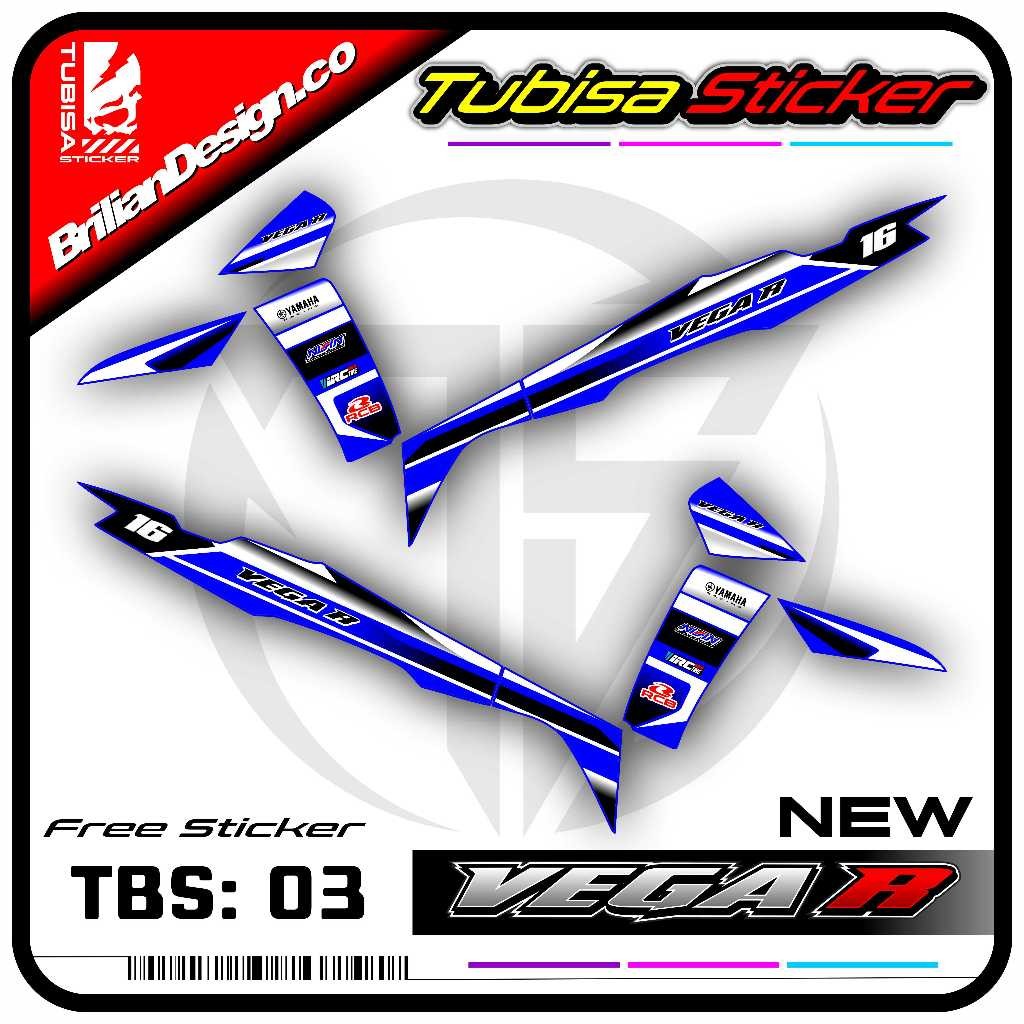 Sticker Striping Variasi New Vega R - Stiker Striping Motor New Vega R