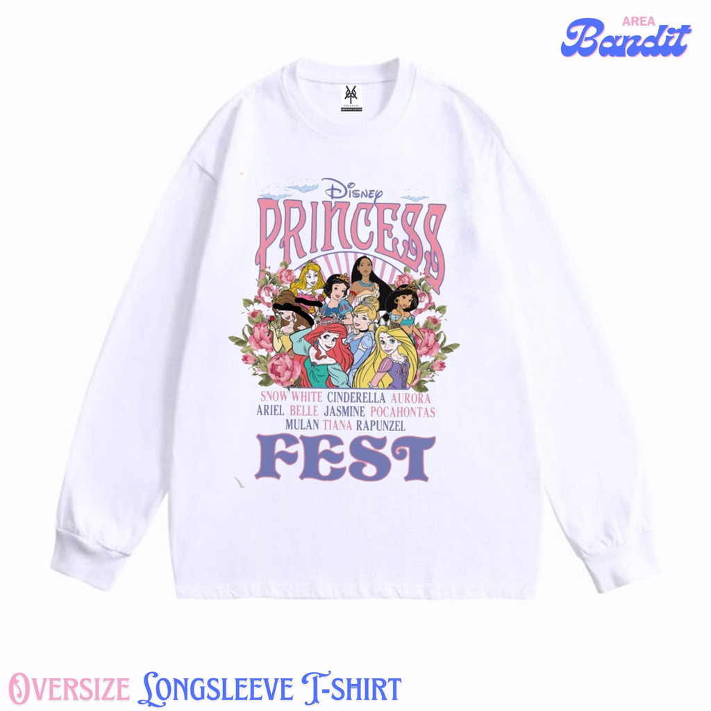 BANDITAREA "disney princess fest" Oversize Longsleeve T-shirt Vintage tee