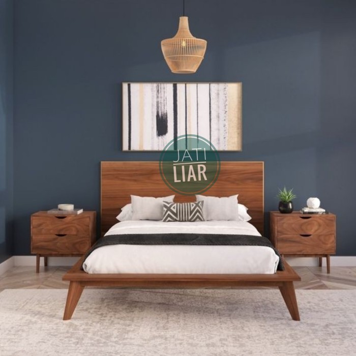 GFJ Ranjang kayu / dipan kayu / alas kasur kayu mahogany asli - 100x200