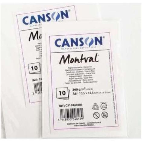 

Paper Canson Montval A4 200g/m2 @10 Sheet/Pack