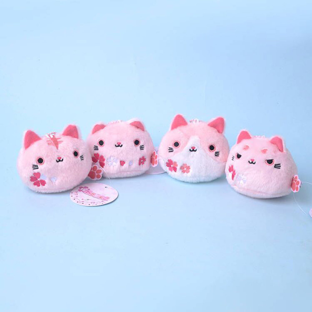 Pink Neko Atsume Cat Backyard Cat 3" Meow Collection Dango Plush Doll Figure