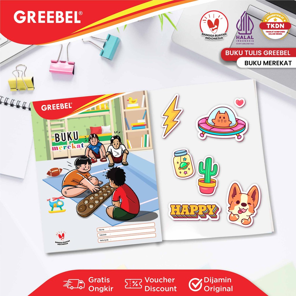 

Buku Merekat Greebel A5 34 Lembar / Buku Menempel Sticker / Buku Edukasi Anak Sekolah