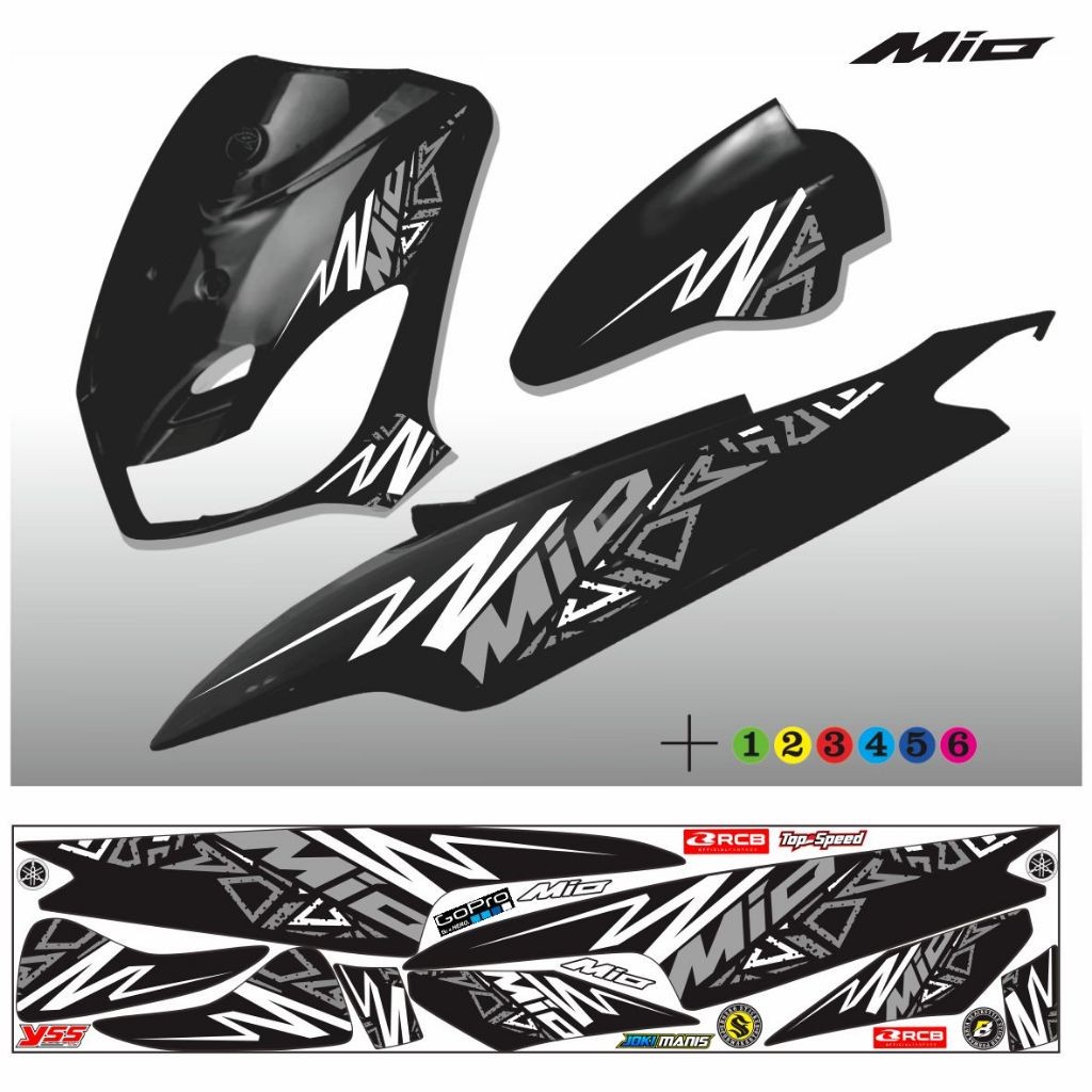 STIKER MOTOR STRIPING VARIASI STIKER ALL MIO / STIKER VARIASI MOTOR MIO OLD / MIO SMILE SPORTY STRIP