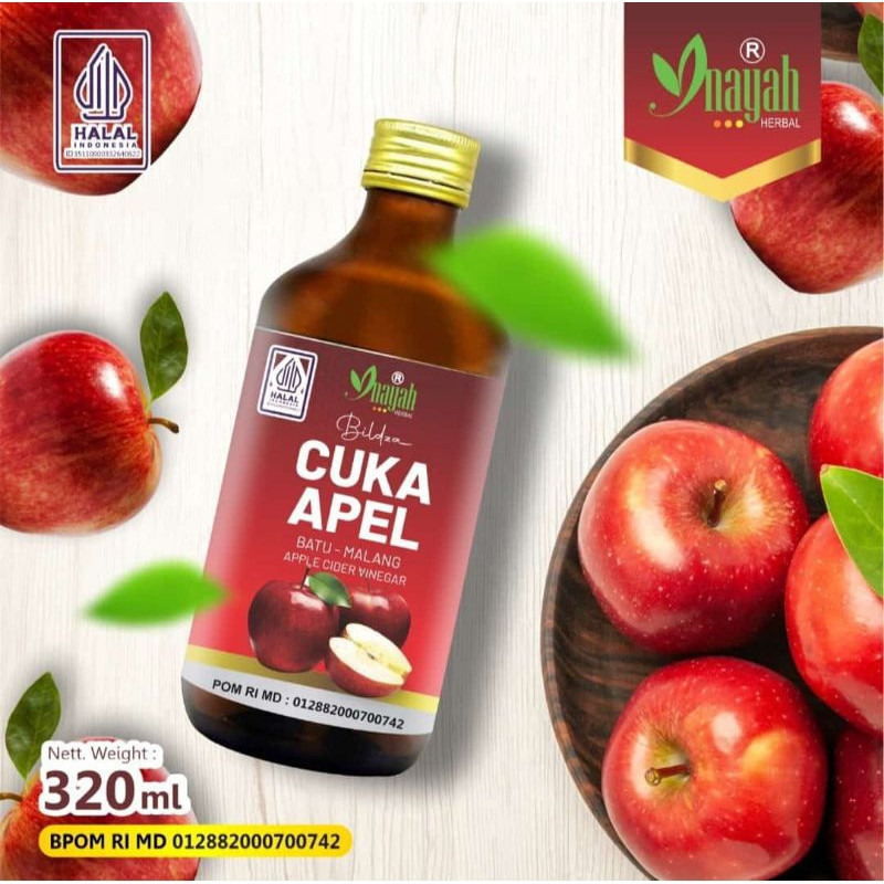

Cuka Apel 320 ml Organik BPOM Inayah ready stok bosku siap kirim