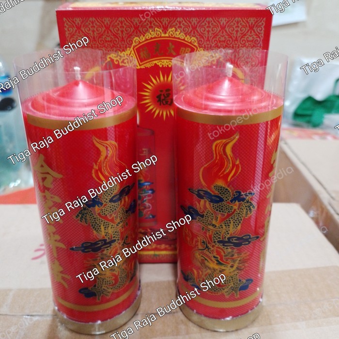 lilin sembahyang merah uk 1 kati