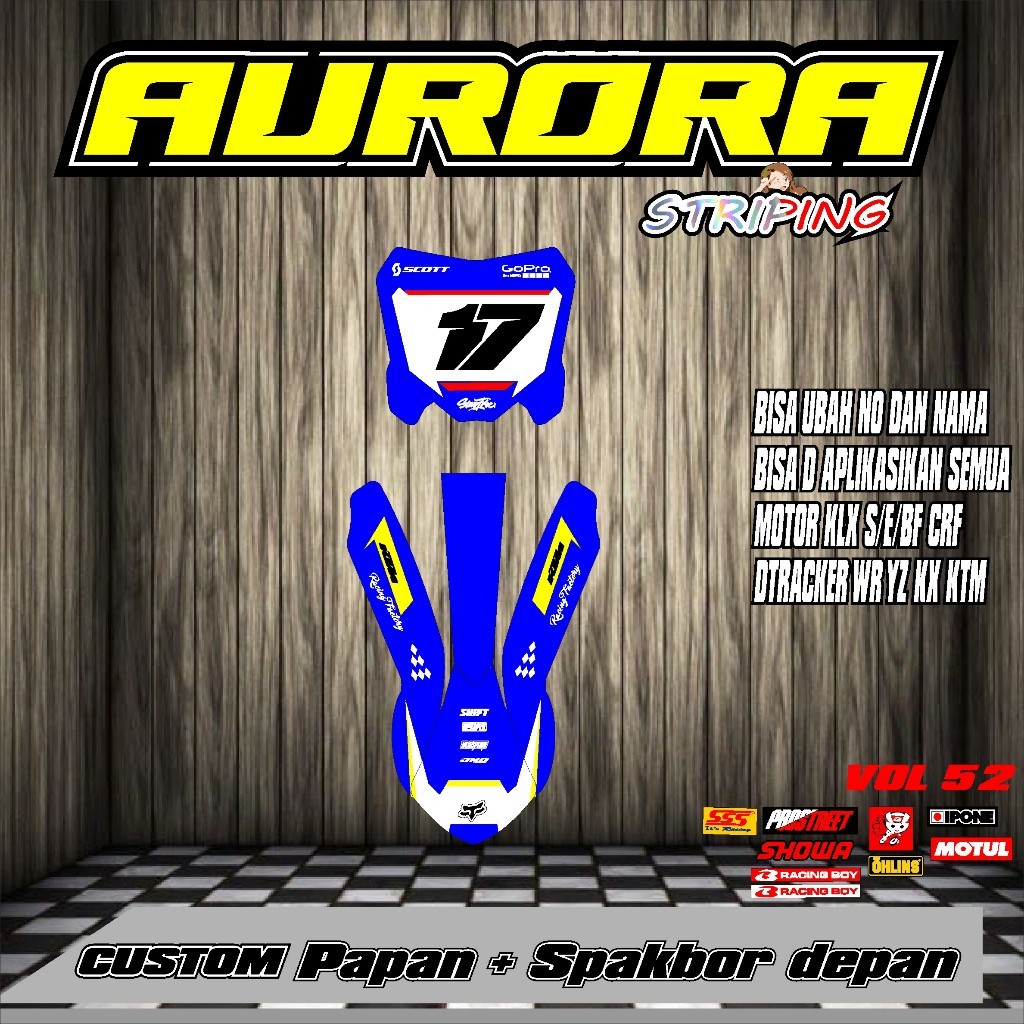 STICKER YZ KTM VIAR WR 155 SUPERMOTO RBT NEW TERBARU