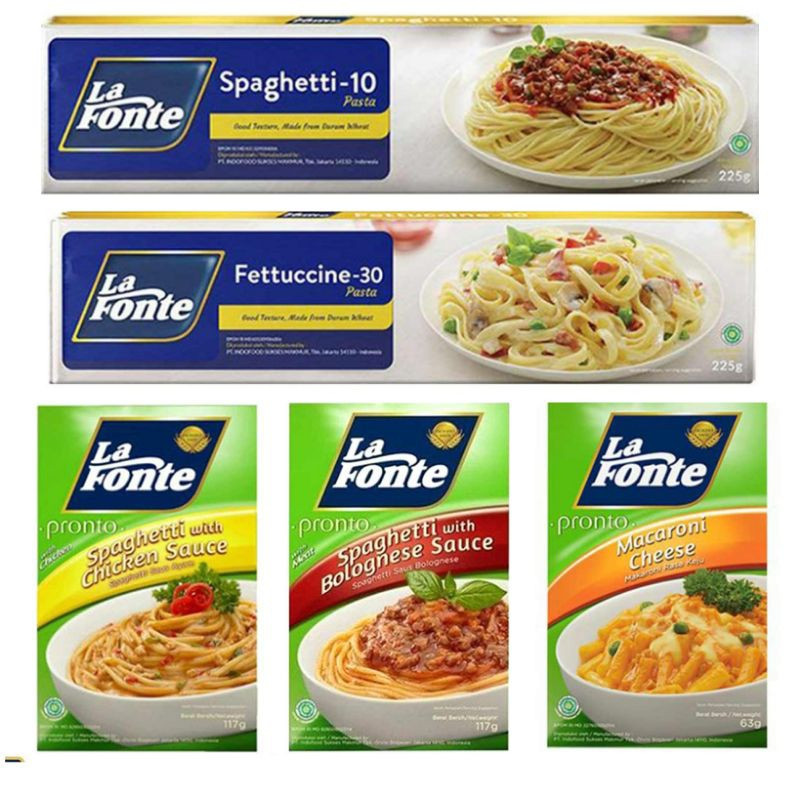 

La Fonte Spagetti 225gr 450gr La Fonte Fettuccine 225gr 450gr La Fonte Saus Pasta Bolognese La Fonte Sup Macaroni Ayam Sayuran