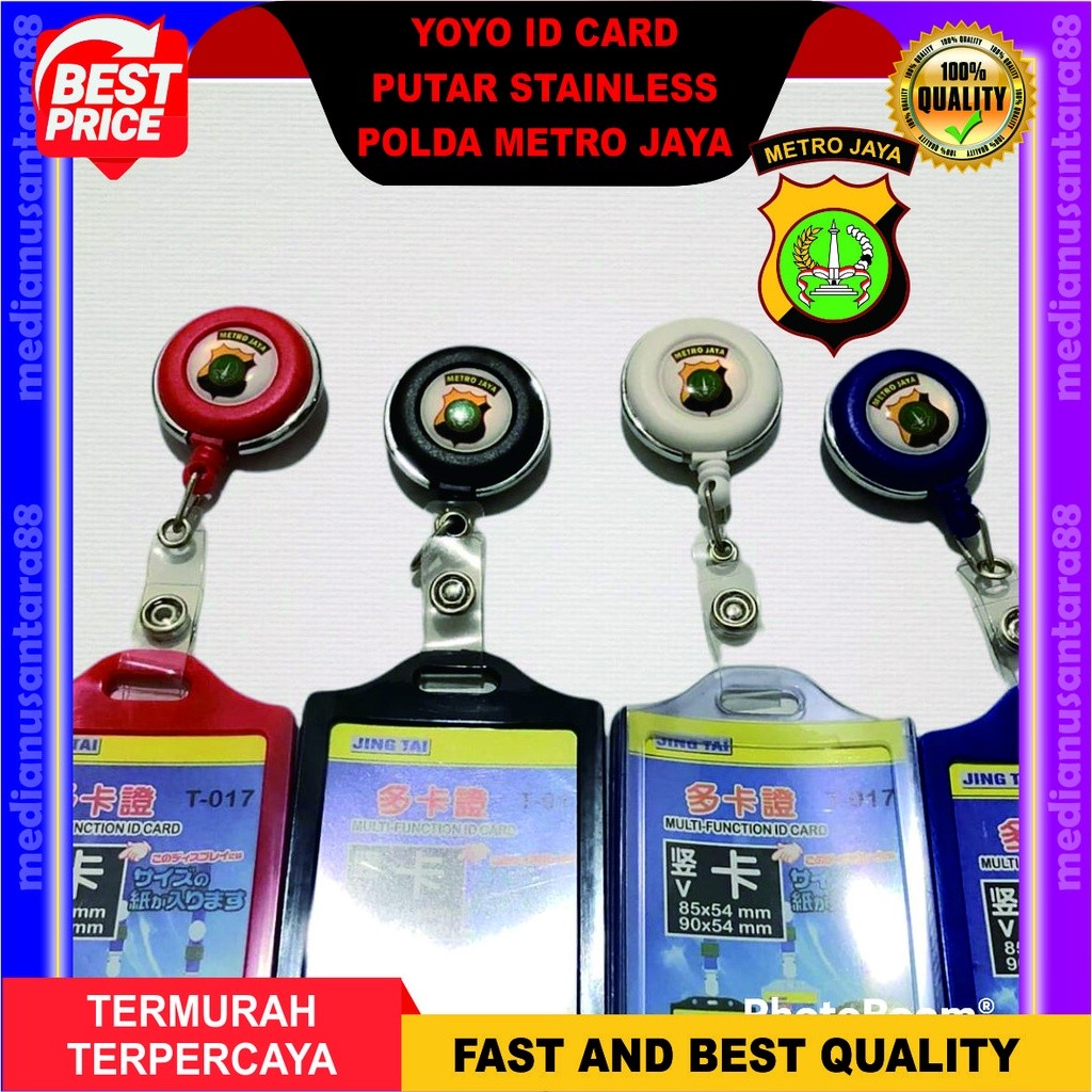 

Yoyo Id Card Logo POLDA METRO JAYA Name Tag Holder