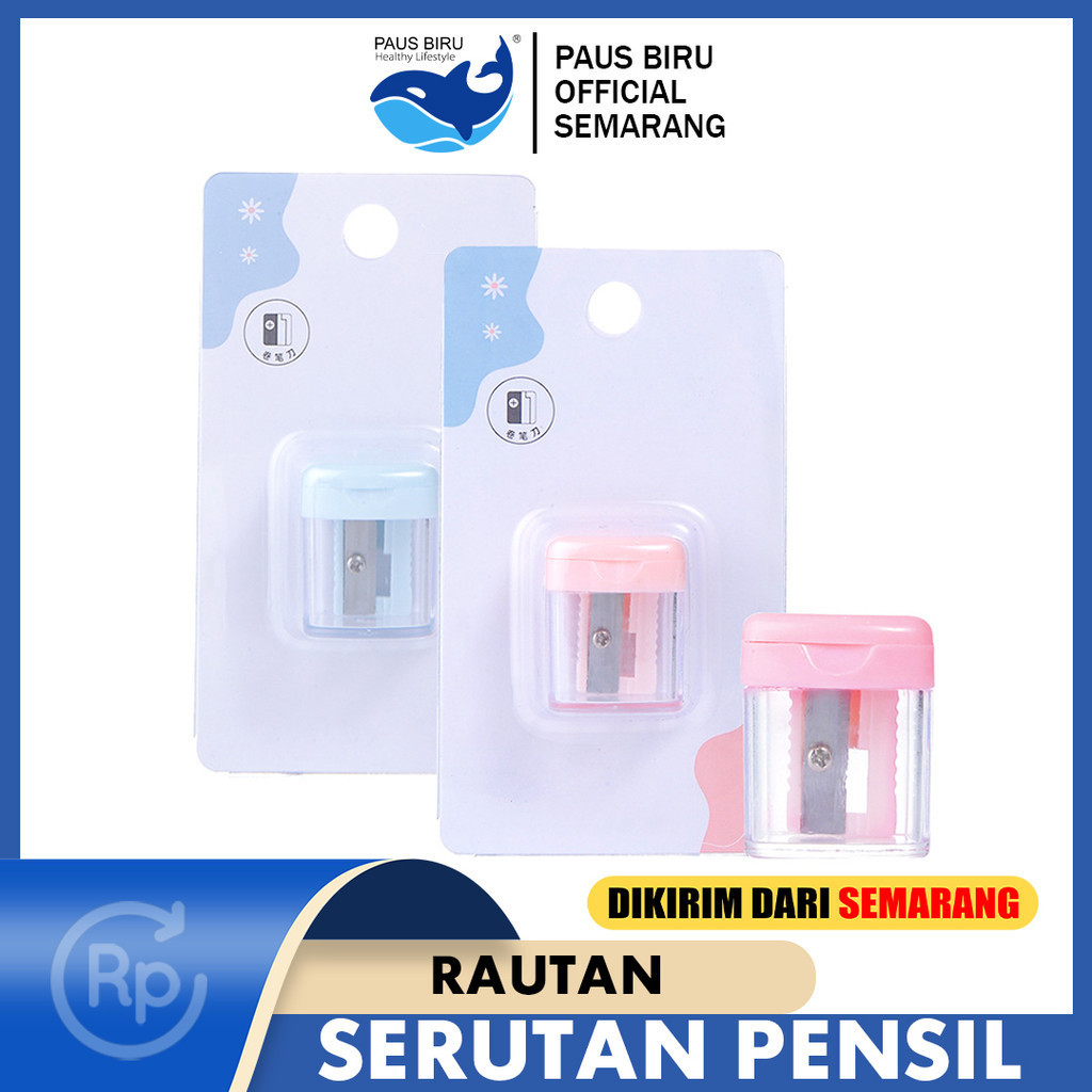 

Paus Biru - Rautan Serutan Pensil Putar Sharpener Dengan Penutup
