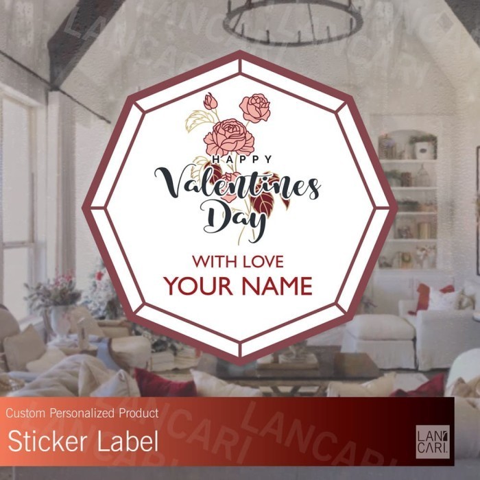 

Stiker Label Valentines Day Coklat kustom custom Stickers undangan