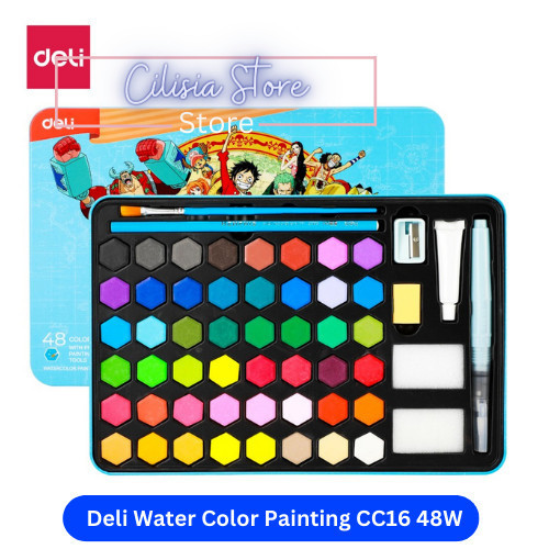 

Deli Water Color Painting / Set Cat Air padat One Piece CC16 24 - 36 - 36 Warna