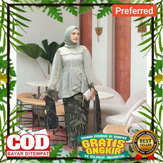 Kebaya Couple Modern Kebaya Wisuda Lamaran Baju Tunangan Batik Brukat Terbaru Baju Couple Kondangan 