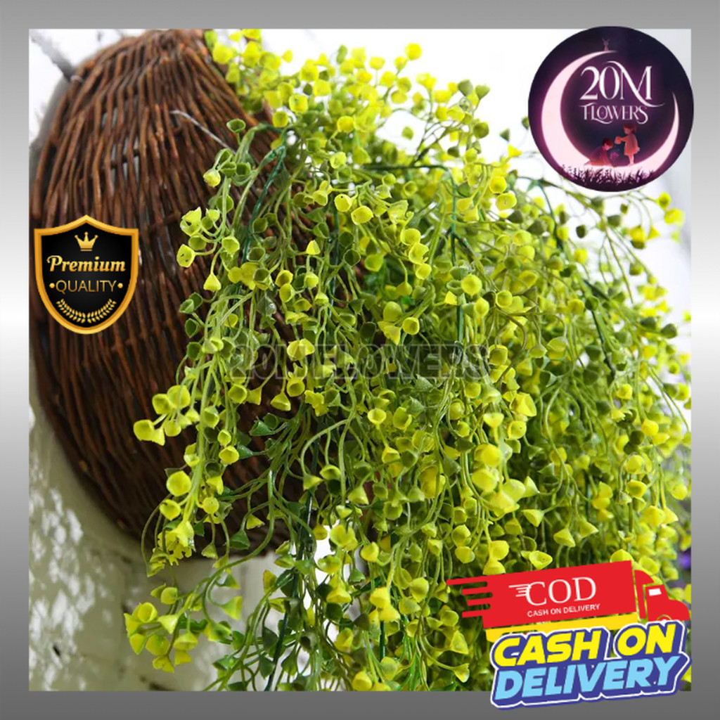 DAUN JUNTAI LONCENG ARTIFICIAL/DAUN ANGGREK JUNTAI GANTUNG CABANG 5 HIAS DEKORASI RUMAH & TAMAN PELA