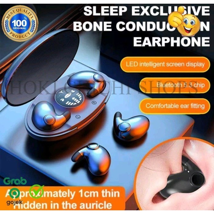 invisble SLEEP WIRELESS EARPHONE WATERPROOF ORI CC