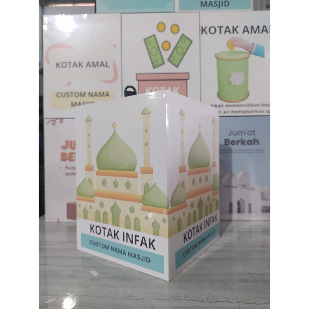 Celengan Kayu Unik Handmade Jumbo Tabungan uang Anak Kotak Amal Masjid Mushola