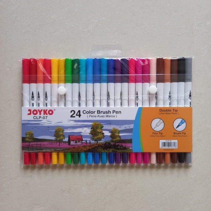 

PROMO!! -Color Brush Pen / Pena Kuas Warna Joyko CLP-07 / 24 warna