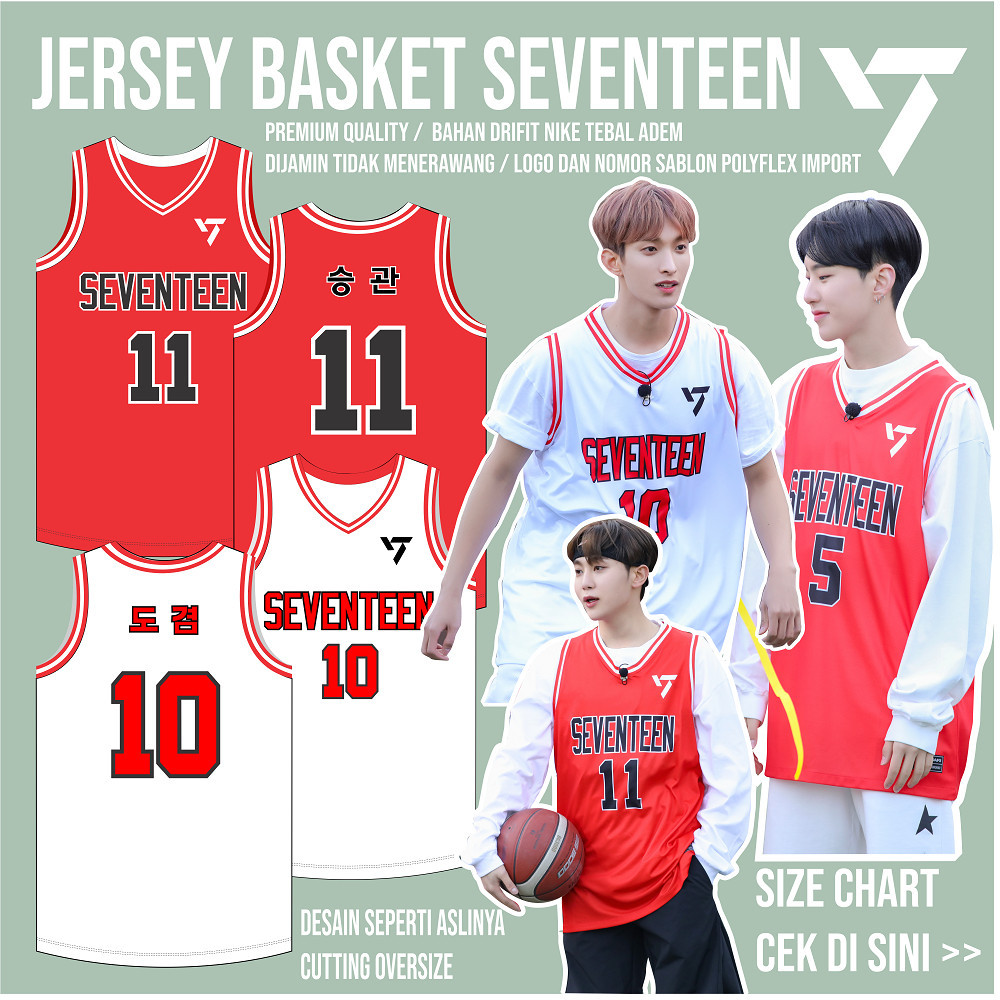 JERSEY BASKET SEVENTEEN JERSEY SEVENTEEN BISA CUSTOM NAMA NOMOR JERSEY BASKETBALL SEVENTEEN BASKET 2