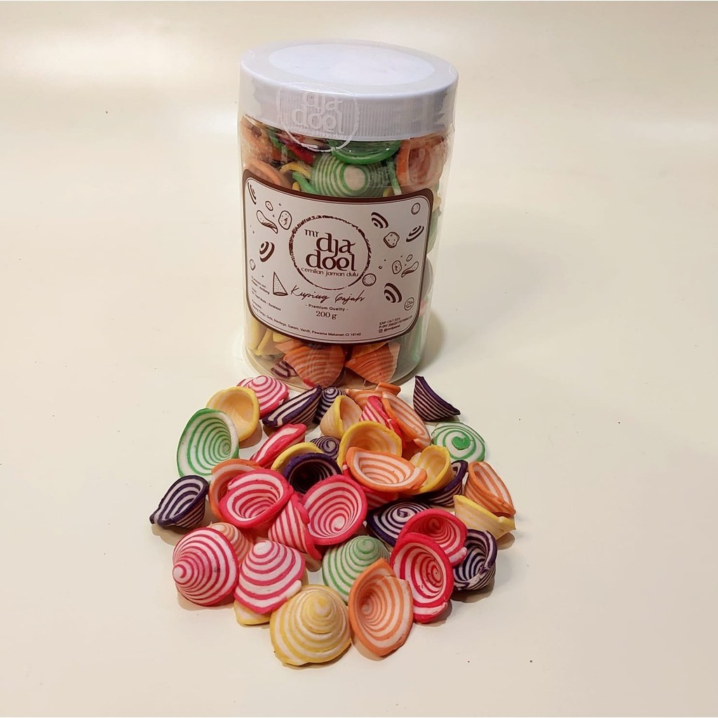 

Camilan Kuping Gajah Premium Toples Contong Warna Mr Dadoel
