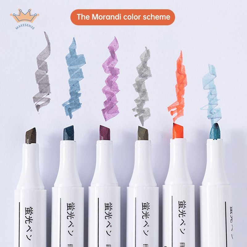 

Highlighter Spidol Morandi Tone Spidol Alat Tulis Siswa Penyorot Halus MK