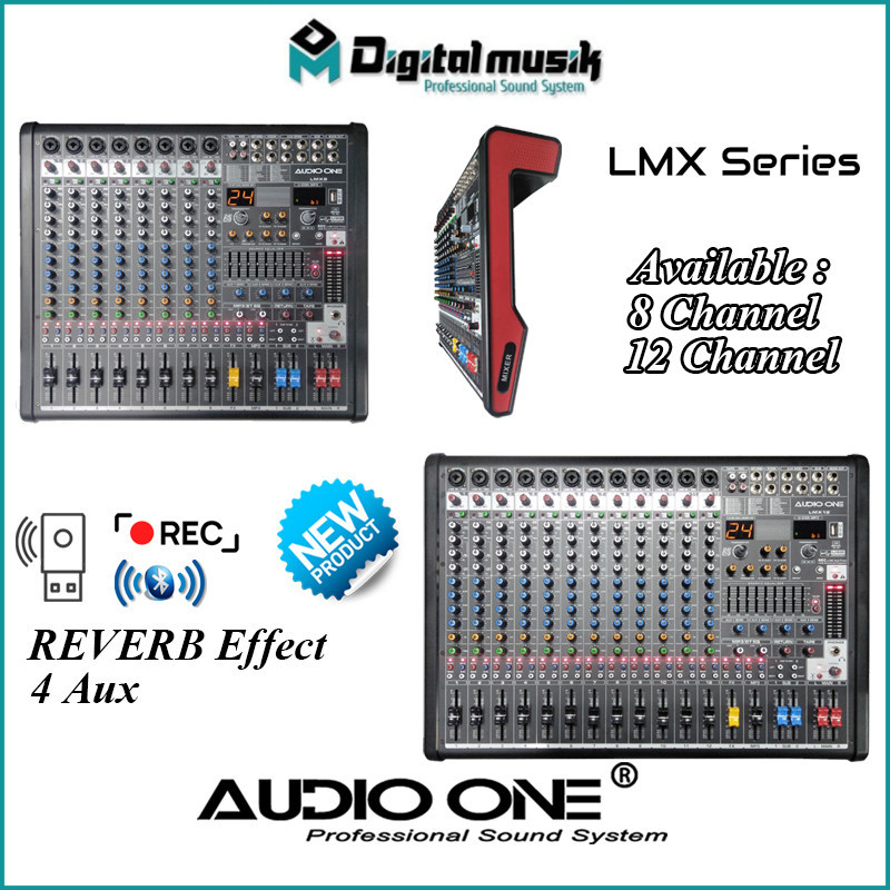 Mixer Audio Lapangan 8 Channel Dan 12 Channel Mx Series Audio One