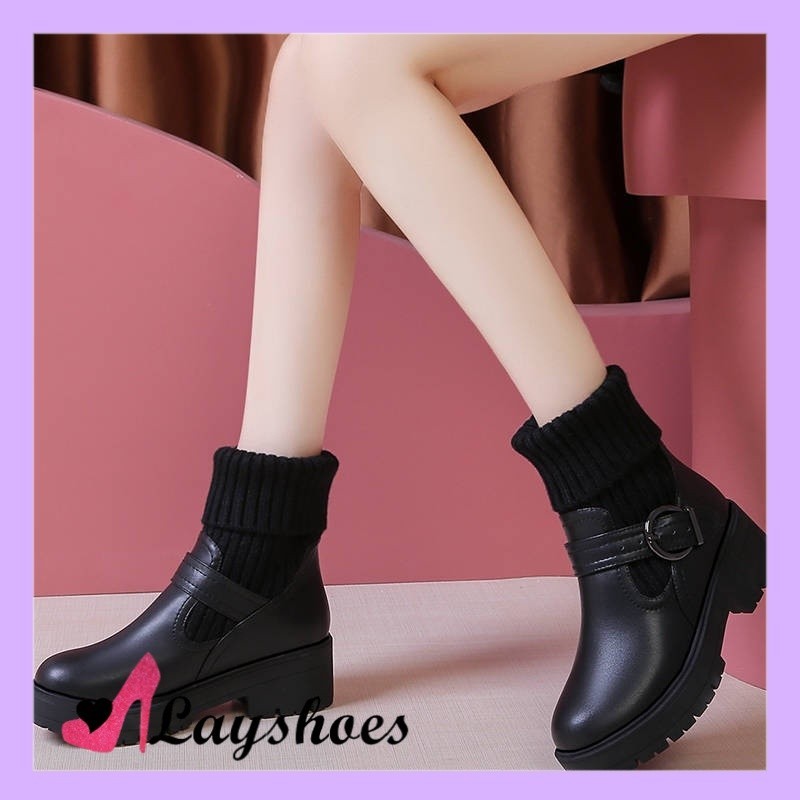 LAYSHOES SEPATU PREMIUM WANITA 652 Sepatu Boots Wanita Import Premium Quality