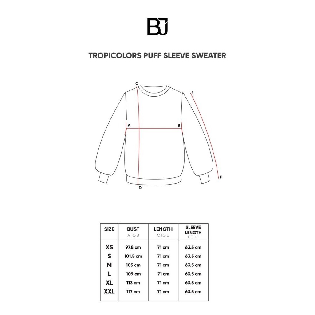 Benang Jarum - Tropicolors Puff Sleeve Sweater - Cream - XL