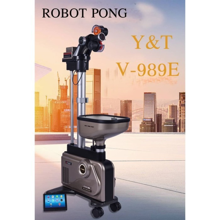 ROBOT PONG Y&T V989E MESIN BOLA LATIHAN TENIS MEJA PIMPONG