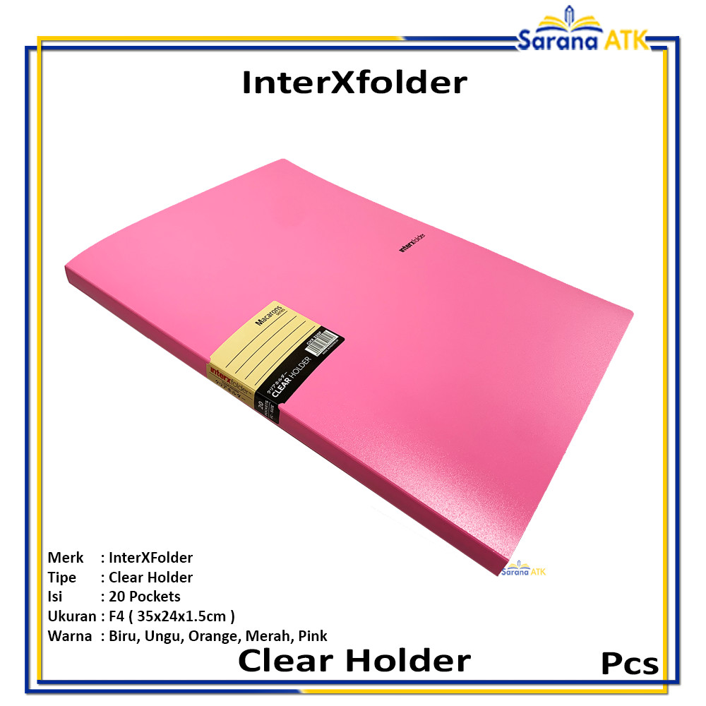 

InterXfolder - Map Plastik Clear Holder 20 Lembar - Pcs