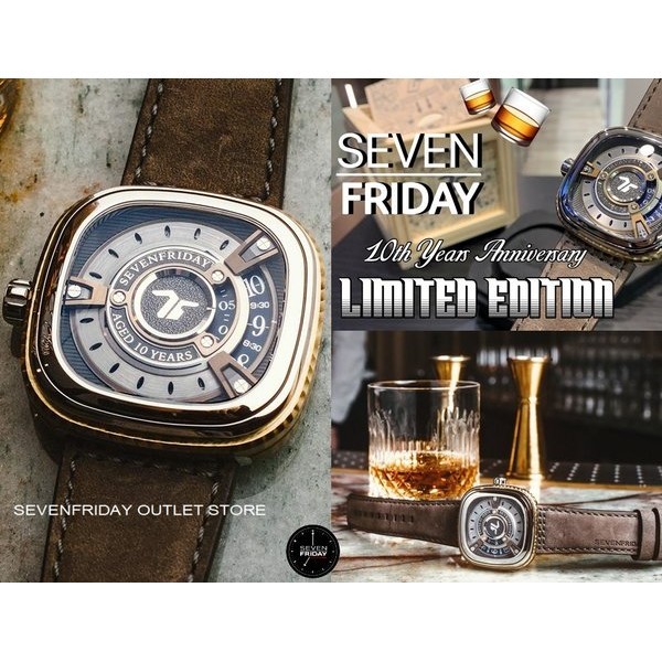 Jam Tangan Pria - Jam Cowok - Arloji BEST SELLER Seven Friday M2-04 SevenFriday M2/04 WHiSKY 10 Year