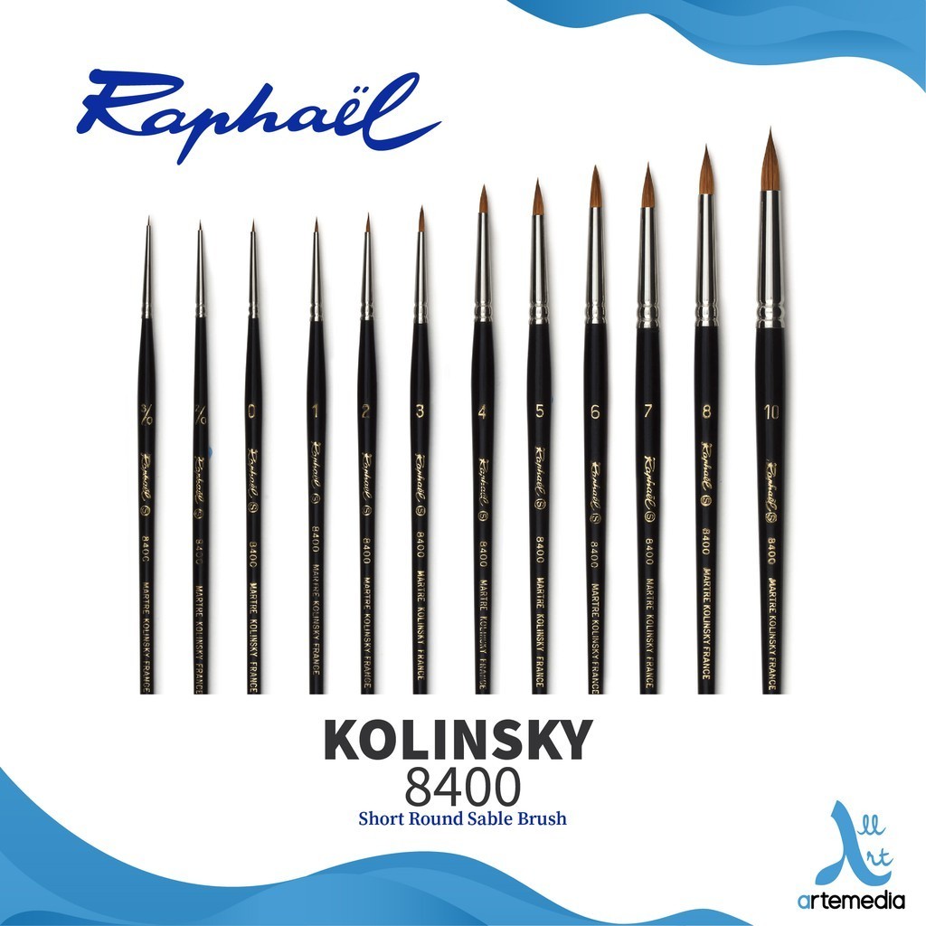 

Raphael 8400 Kuas Lukis Short Round Kolinsky Sable Brush