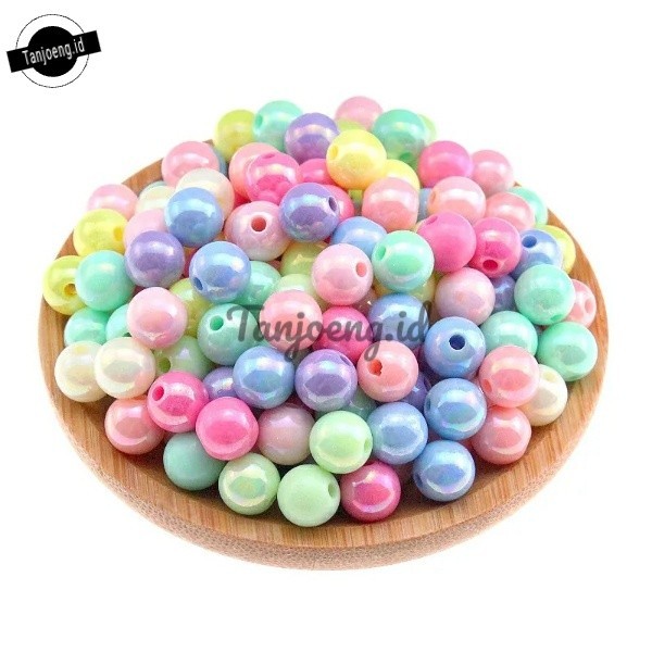 Manik Susu Glossy  Mote Pastel Bulat Premium BAYAR DI TEMPAT Manik Mote Import