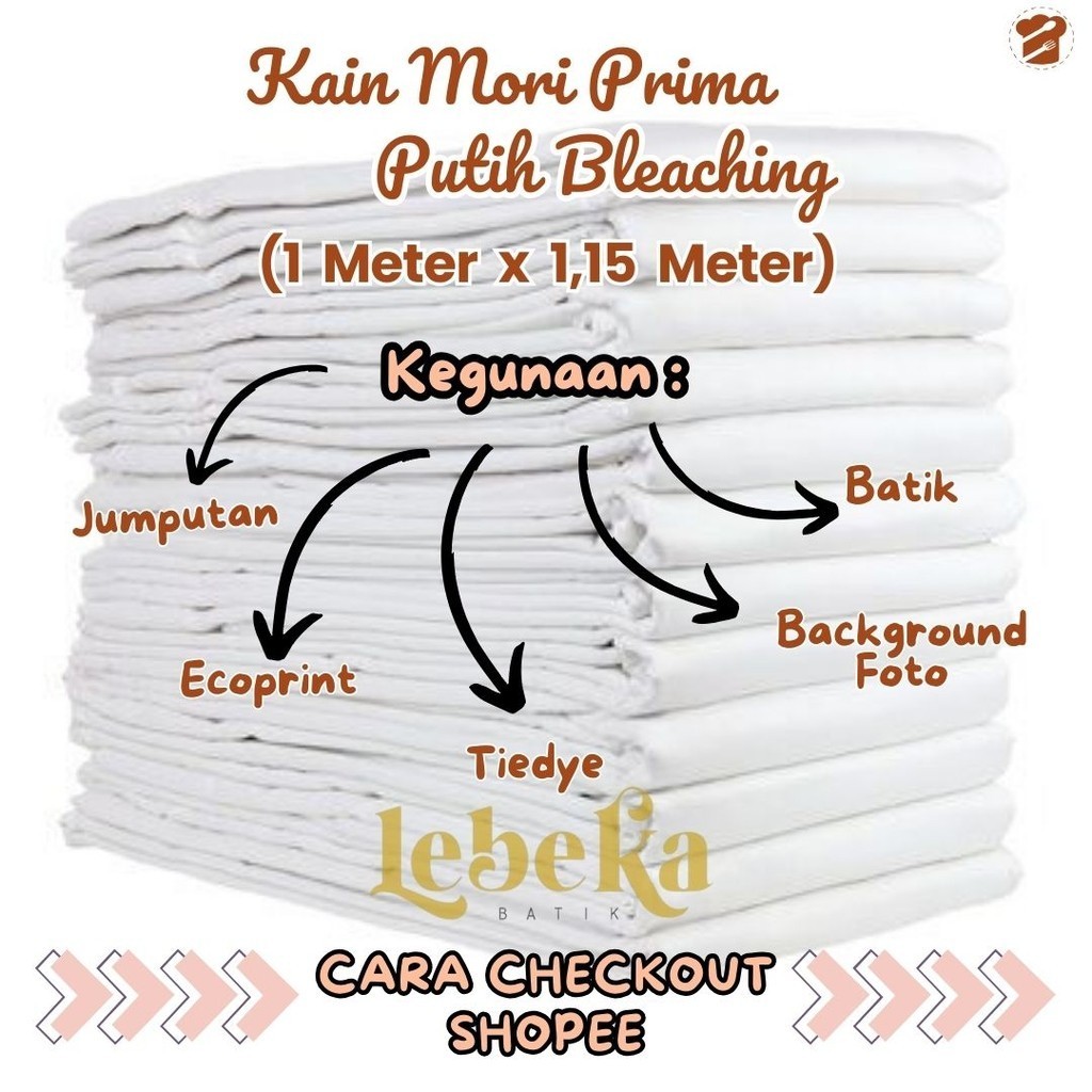 

Kain Mori Prima Putih Bleaching 100cm x 115cm