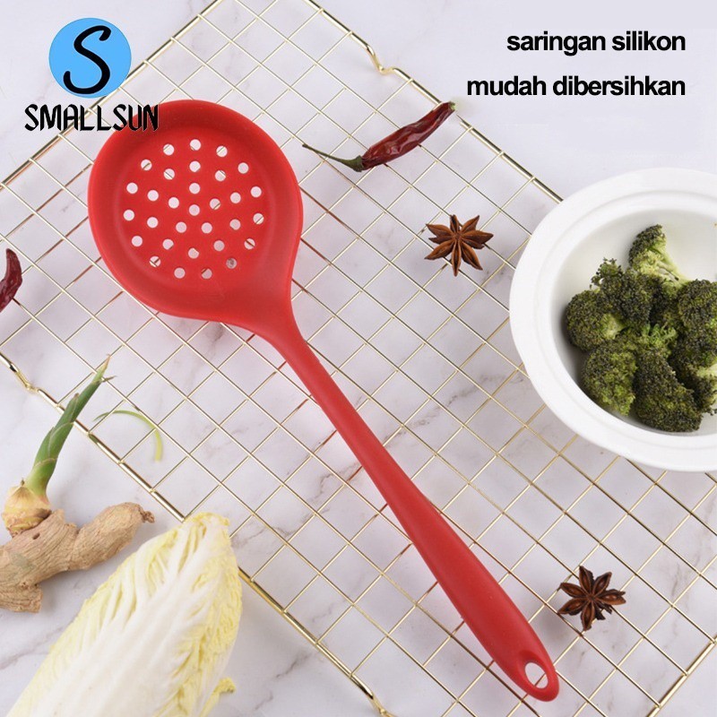 (LS) Sutil Spatula Sodet Saringan Masak Silikon Anti Lengket Tahan Panas
