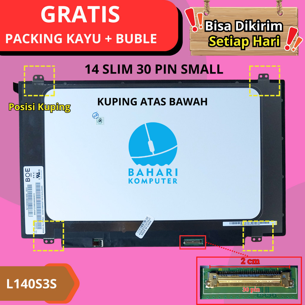 LCD LED Asus Vivobook S14 A411 A411U A411Q Small Frame HD 1366*768