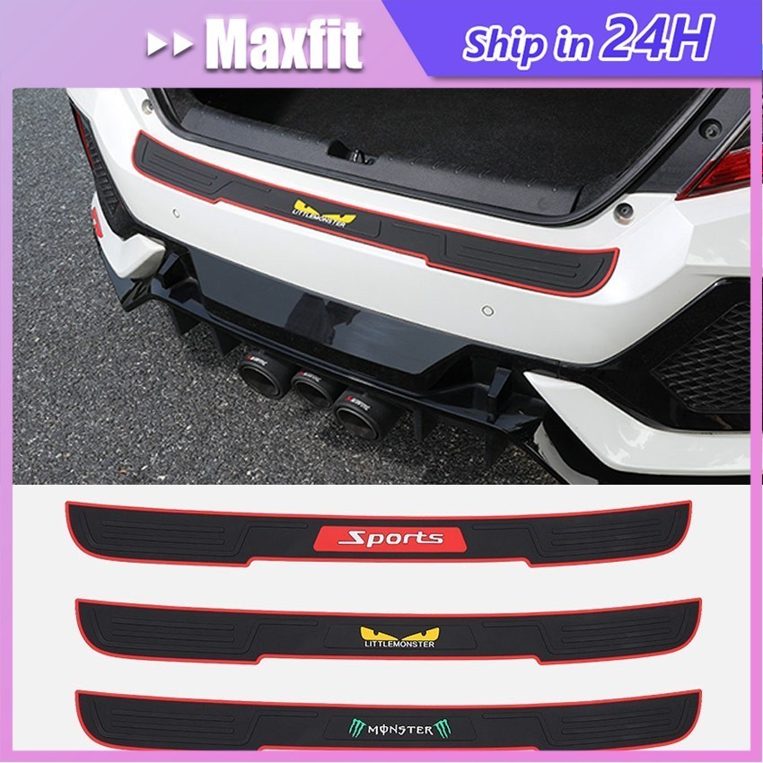 Universal Pelindung Lips Bumper Belakang Mobil SPORTS Karet anti gores tebal hitam polos sill bagasi