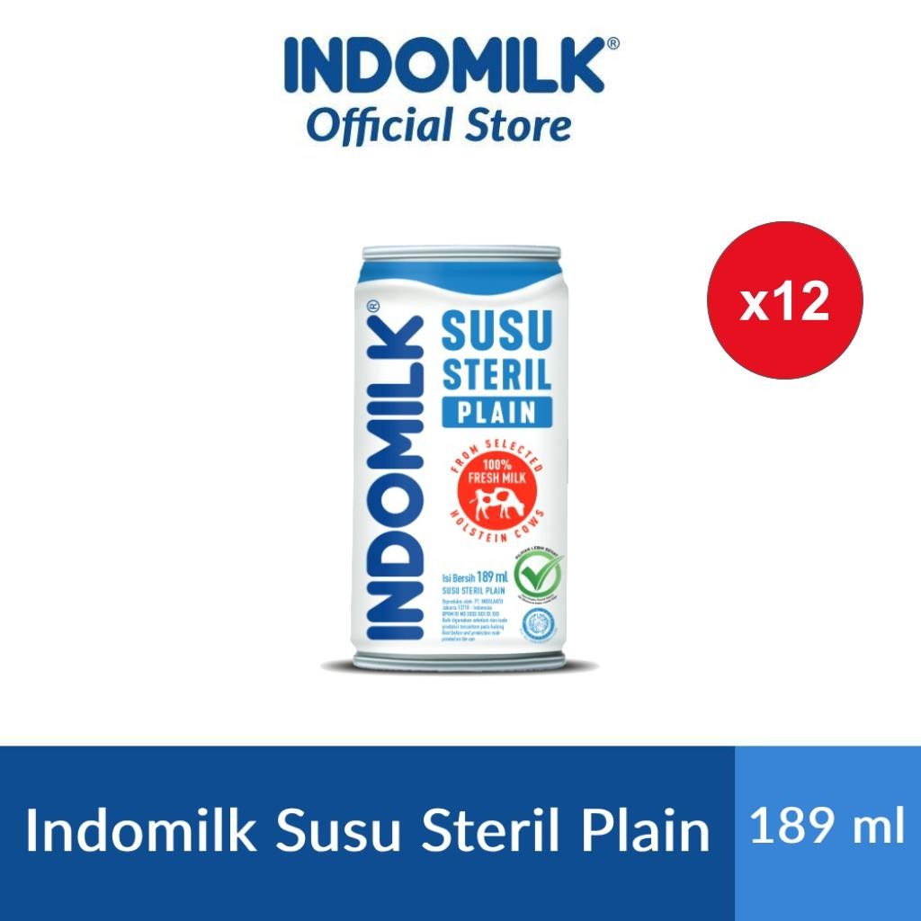 

Indomilk Susu Steril Plain 189 ml x 12