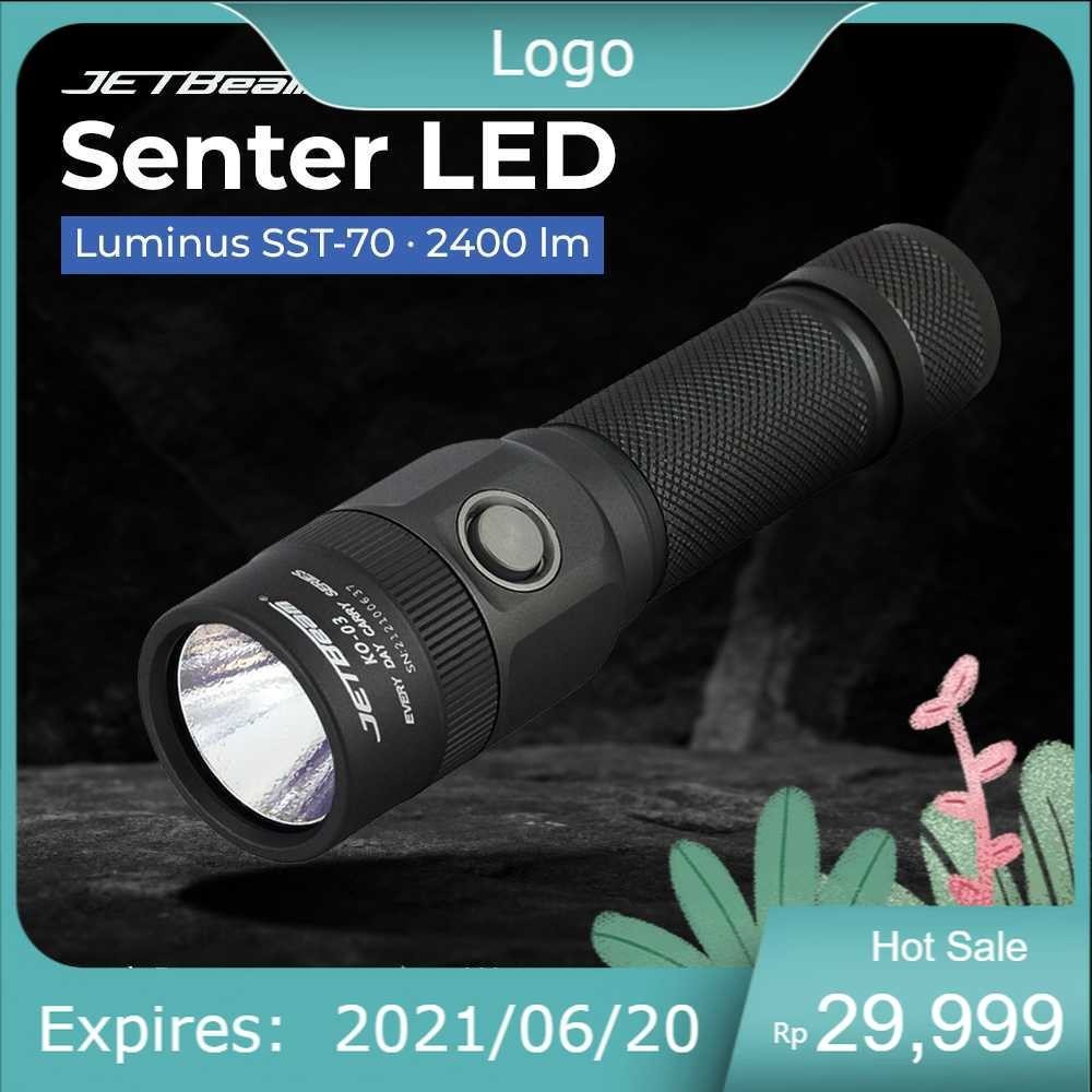 JETBeam Senter LED EDC Flashlight Luminus SST-70 2400 Lumens - KO-03