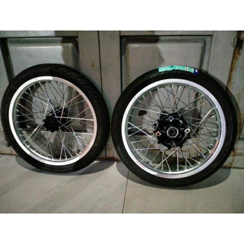 paket velg supermoto klx crf 150 velg 185/ 215 ban maxiss
