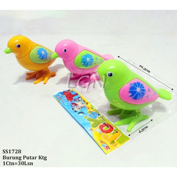 Mainan anak burung pipit lompat / burung pipit warna putar lucu ss1728