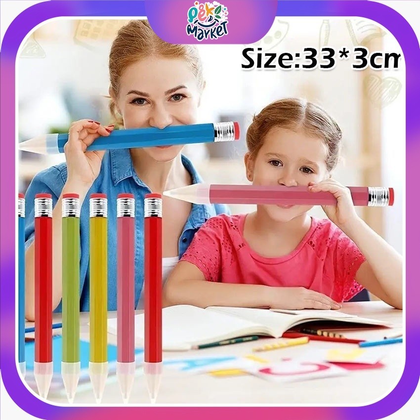 

33 CM Mainan Pencil Pensil Jumbo Hiasan Photo Kado Pensil Jumbo Besar